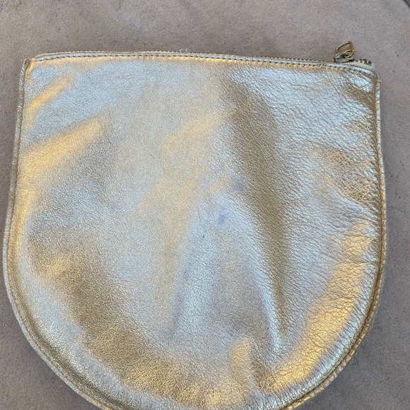 Gold Leather Baggu Pouch - Picture 2 of 9